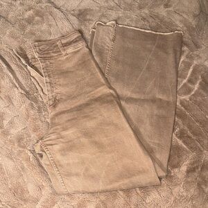 Zara Tan Flare & Wide Leg Jeans